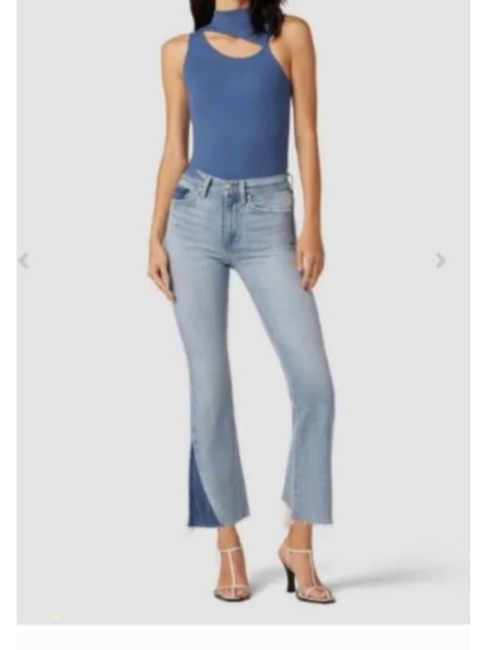 HUDSON BARBARA IVY SZE 33 HIGH RISE BOOT CUT CROP RAW HEM